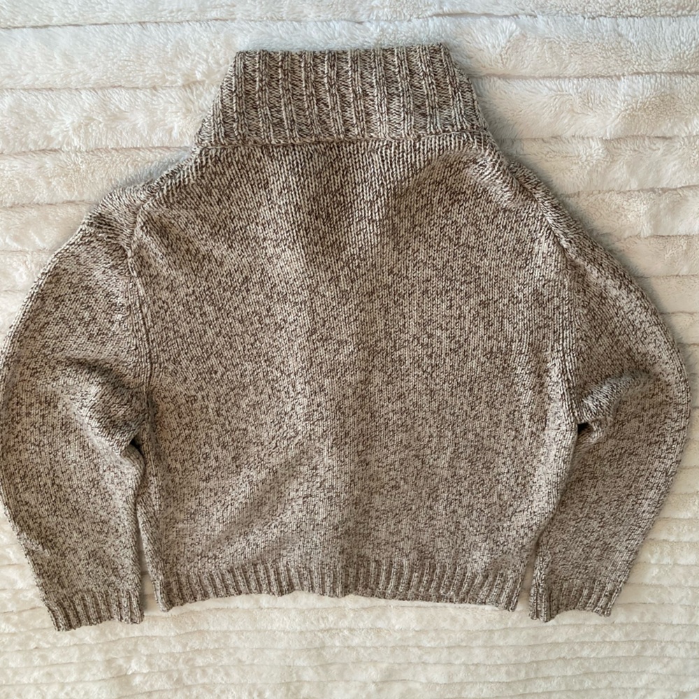 Brooks Brothers XL Camel and Cream Scottish Cashmere Men's Sweater Coat